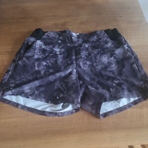 Athleta Black Floral Camo Athletic Shorts